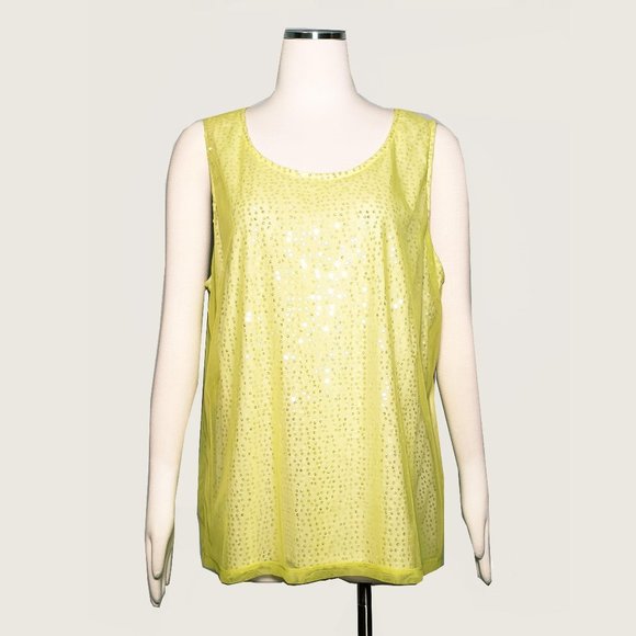 Blouse Sans Manches Pailletée Dana Buchman – Taille XL – Occasion En Très Bon état
